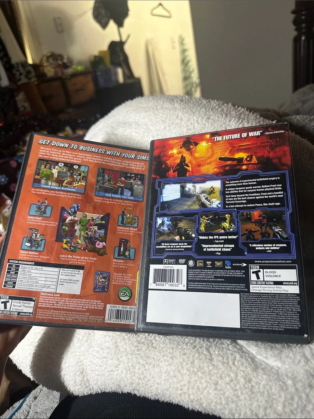 The Sims 2: Open for Business PC Game and PROJECT SNOWBLIND game-used